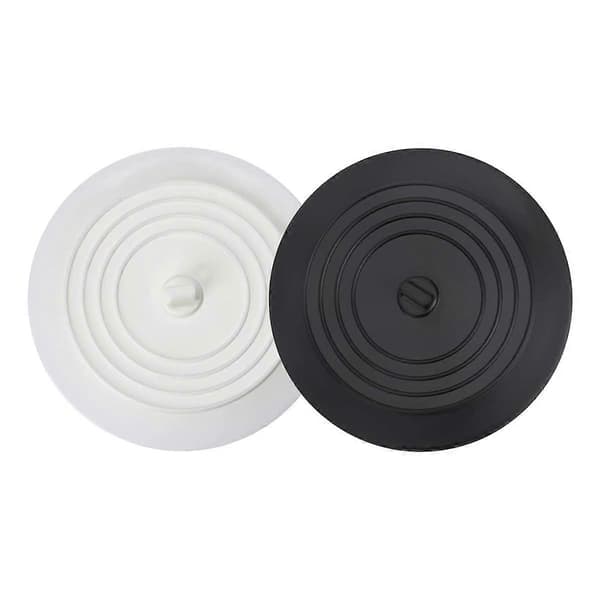 Avloppsplugg i silikon, platt universal diskbänksplugg, läckagesäker luktblockerande, för duschbadkar, 2-pack