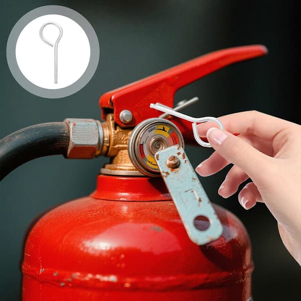 Brandsläckare Låsstift i Rostfritt Stål, Säkerhetsdragstift, 100-pack