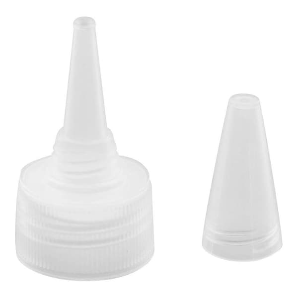 24-pack ersättningslock för klämflaskor, läckagesäkra dispenseringslock i plast, 24 gänghals, återanvändbara för klämflaskor
