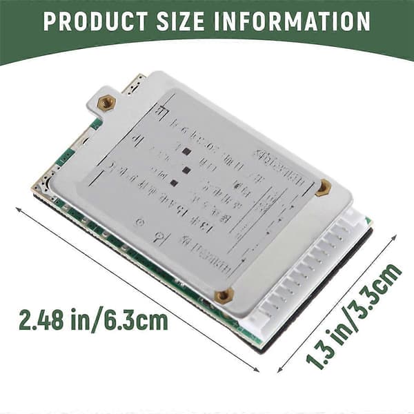 48V 15A Li-jonbatteriskyddskort PCB med kylfläns, 13S BMS för elcykel