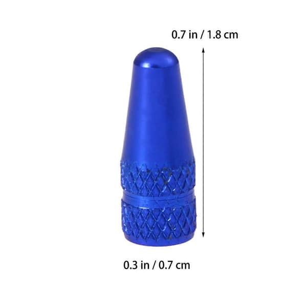 Blå cykelventilhattar i aluminiumlegering, 24-pack