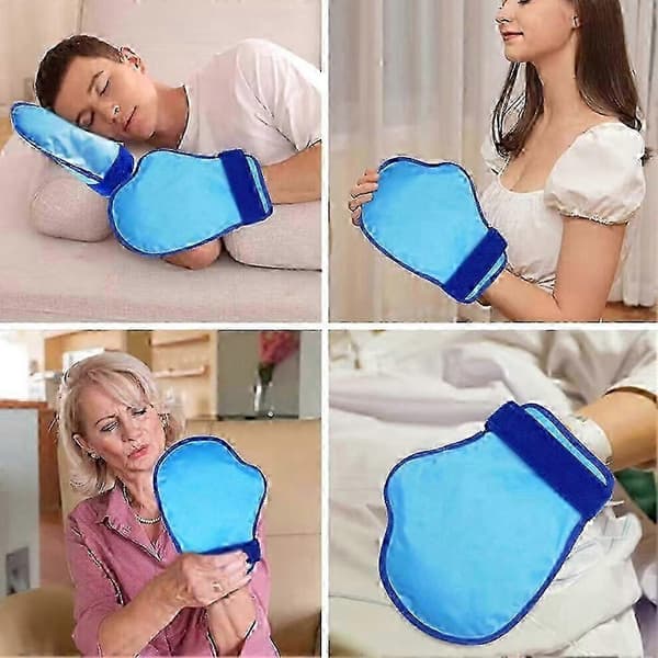 Kylterapi Gel Ice Pack Handskar för kemoterapi neuropati, 2-pack handispack för smärtlindring, läckagesäker mjukt foder