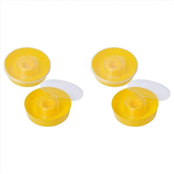 Bivattnare drickskål, ABS-plast gul, 4-pack, för bikupans topptillbehör