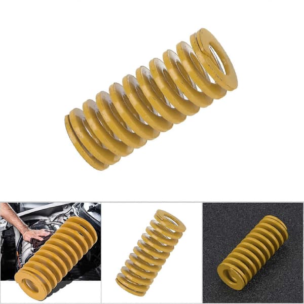 Formfjäder, OD 20mm ID 10mm Extra Lätt Belastning Gul, 60mm Längd för Stansformar