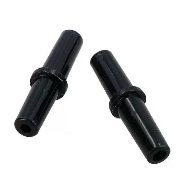 2-pack 4 mm raka luftanslutningar i plast för akvarieslang