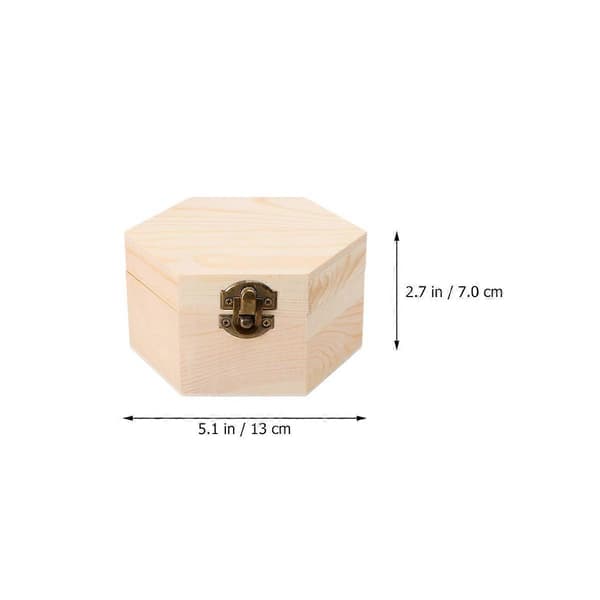Hexagonal Trä Tvål Blomlåda för Heminredning, DIY Hantverk, 6-delat Set