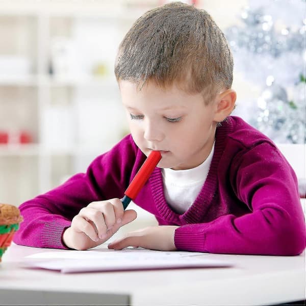 Pennfodral 6-pack - Tuggbara sensoriska tuggleksaker i silikon för autism, ADHD, barn