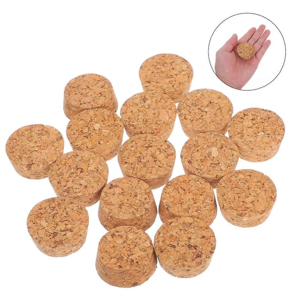 Ljusbruna korkar av mjukt trä, 20-pack, pålitlig försegling för vinflaskor och dryckesförvaring
