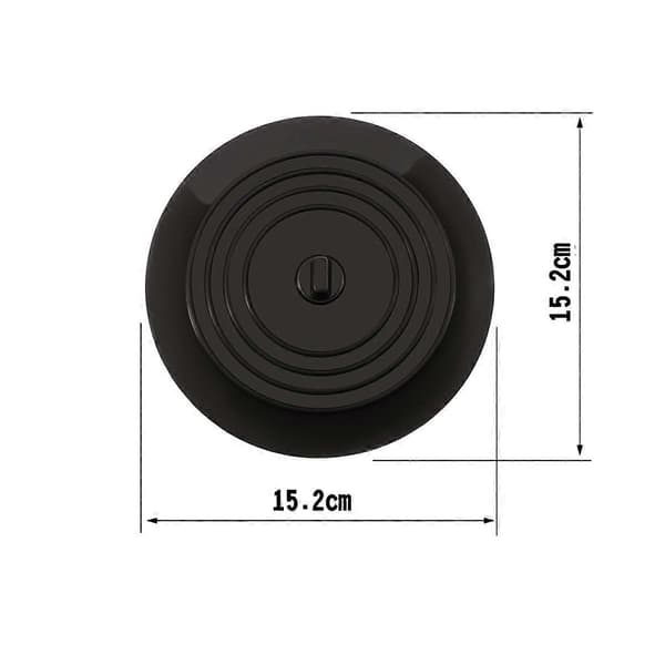 Avloppsplugg i silikon, platt universal diskbänksplugg, läckagesäker luktblockerande, för duschbadkar, 2-pack