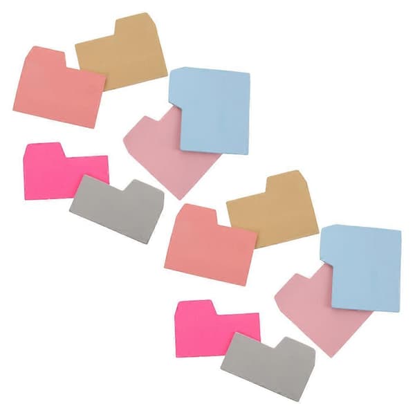 2 st Sticky Tabs för att annotera böcker med 6 färger för studenter och proffs, flerfärgade flyttbara planerartillbehör