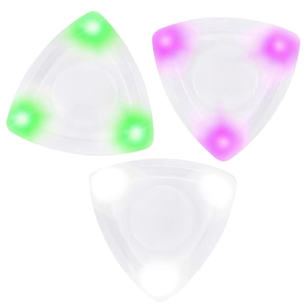 Lysande Gitarrplektrum ABS LED Akustisk Gitarrplektrum för Instrumentanvändning 3 st
