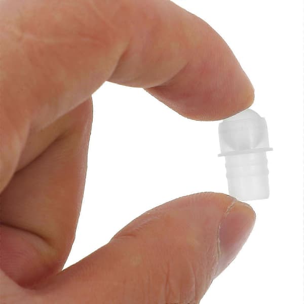 Smidigt rullande plastkulinsatser, 50-pack, läckagesäkra för eteriska oljeflaskor, aromaterapi, DIY-parfym och påfyllningsbara hudvårdsflaskor