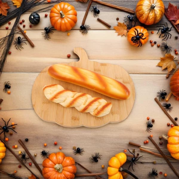 Halloween Pumpa Bambu Skärbräda För Köks Servering Charkuteri Med Unik Design 1-pack