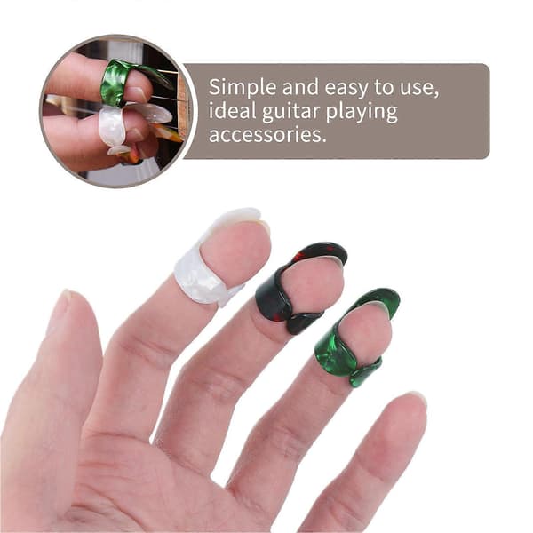 Gitarr Slide Plektrum Set, 13 Delar med Glas- och Metall Slides, Plastplektrum, Fingertoppsskydd för Akustisk Gitarr Bas