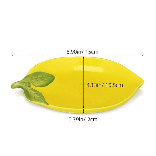 Citronskål Keramisk skål för servering 4 st Gula citronfat Dessert