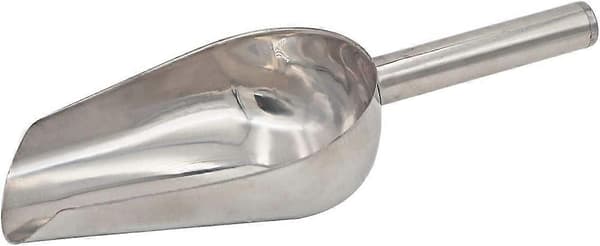 Handspade i rostfritt stål, multifunktionsskopa för trädgård, djurfoder, kök, 25 cm