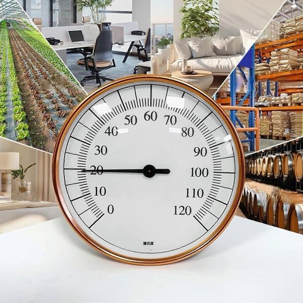 Högprecisionshygrometertermometer, värme- och imtålig stor urtavla, väggmontering för bastu, badrum, kök