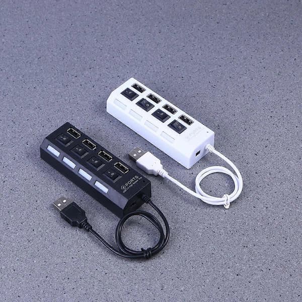 Multi USB-port för dator USB-hubb 4 portar Hög dataexpansion LED-indikator Bakåtkompatibel 1-pack