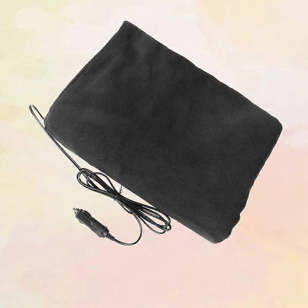 12V Bilfilt, Bomull, 150x110cm, Dubbel Temperaturkontroll, Bärbar för Vinterresor - 1 Styck