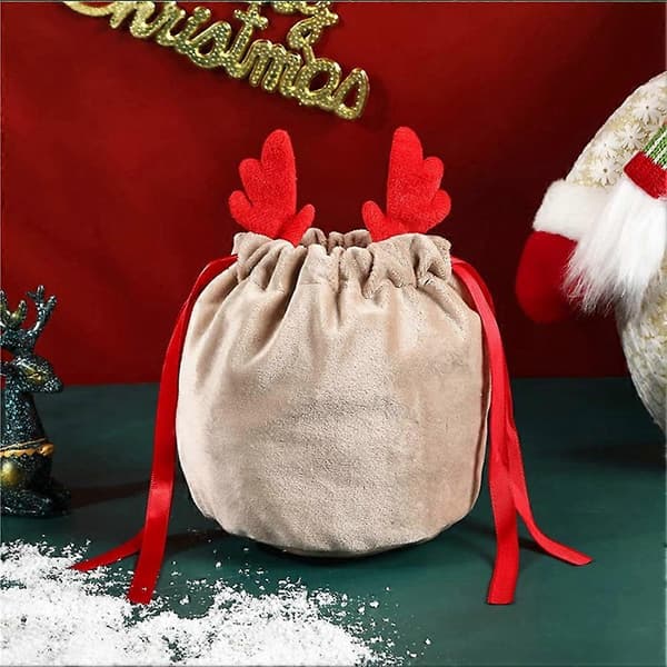 10 st julhornsväskor söta godispåsar presentförpackning dekor Navidad förvaringsväska B