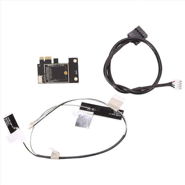 2-pack M.2 NGFF Key A E till PCI Express WiFi-adapter, stöder 2230, kompatibel med M.2 trådlösa kort för stationär dator