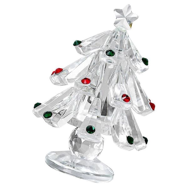 Flerfärgad Julgransstaty i Glas som Prydnad för Vänner under Julhelgen, 1-pack