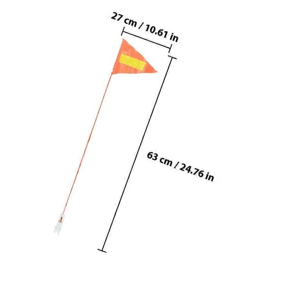 Cykel Flagga Slitstark Multi 63.00X27.00X21.00cm Reflex Säkerhetsvarning 2st
