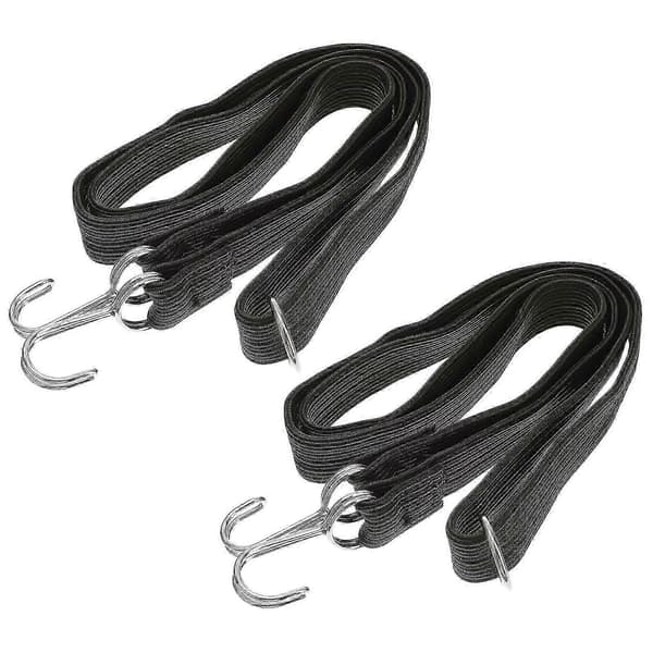 Elastiska bagageanslutningsremmar med kolstålkrokar för cykelmotorcykellastfästning, 2-pack