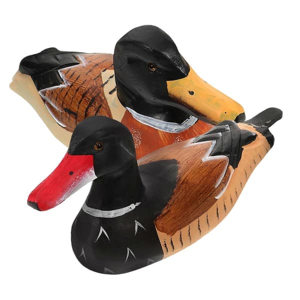Träandskulptur 2-pack, bedårande heminredning för bröllopsdag julklapp