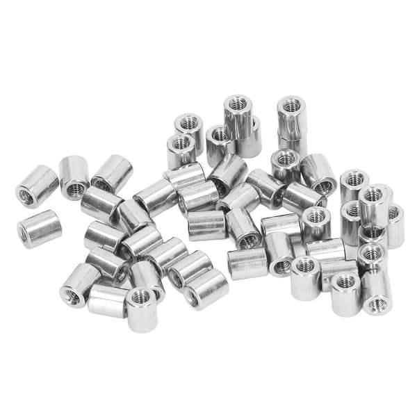 50 st M4 invändig gängkoppling mutter robust rostfritt stål underhåll cylindrisk kopplingsmutter kit