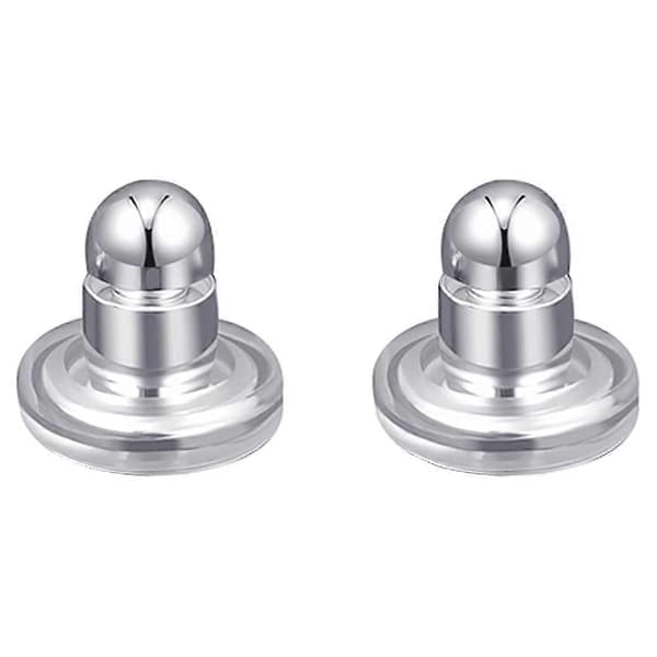 Hypoallergena låsande örhängeslås för öron, guldpläterad säkerhetskåpa, passar 0,9-1,2 mm stift, silver
