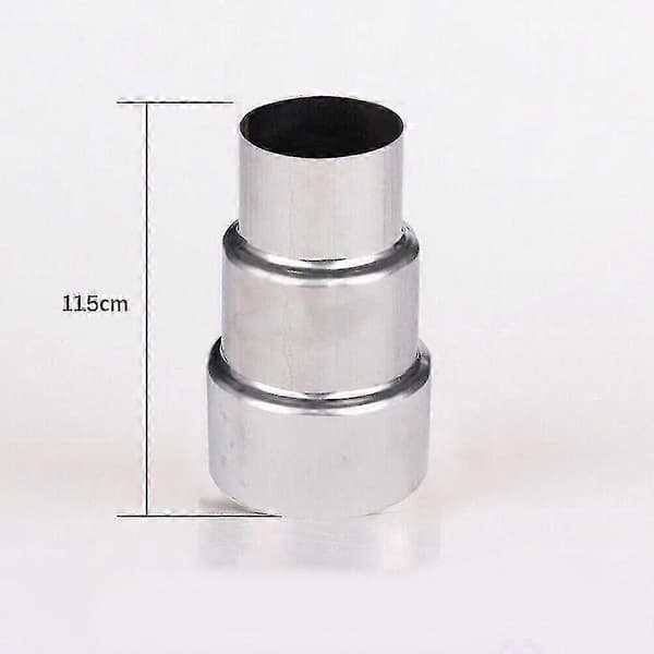 Rostfri rökrörsreducerare, 110 mm till 50 mm diameter styv anslutning för skorstensfoder och kaminventilation