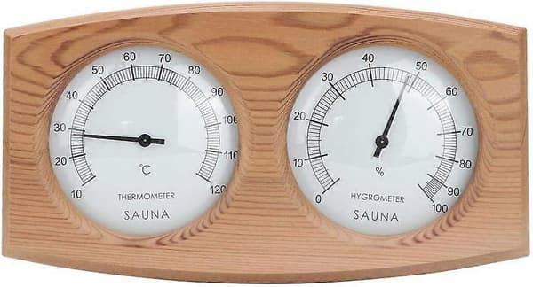 Bastu Termometer 2-i-1 Trä Termometer Hygrometer Termometer Hygrometer Ångbastu Tillbehör