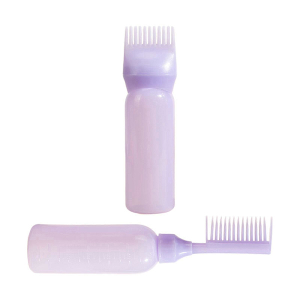 2-pack rotkamapplikatorflaskor, 120 ml håroljeflaskor med graderad skala, permanentverktyg för hemsalong