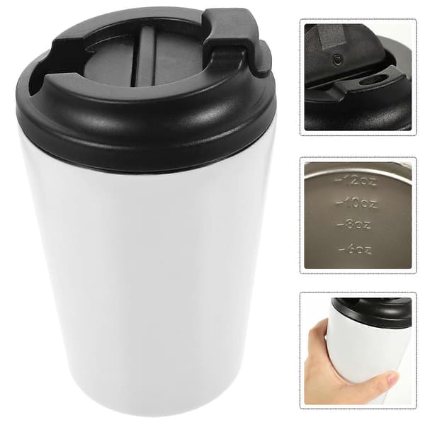 Campingkaffemugg, bärbar robust isolerad kaffekopp, multifunktionellt 3-delat set