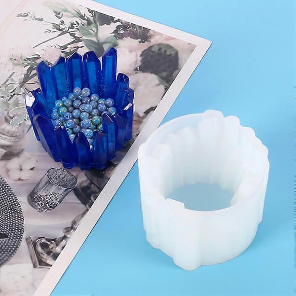 Kristall Epoxiform för DIY med 3st Ljusstake Silikonformar