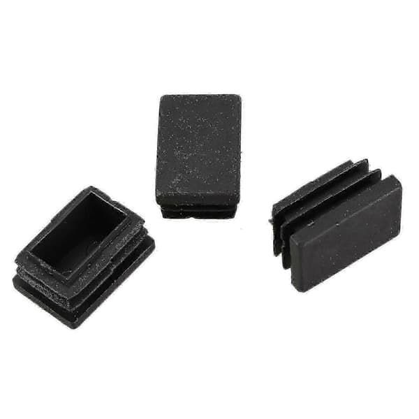 20 st rektangulär ändhylsa i plast 30 mm x 20 mm gängad rörinsats