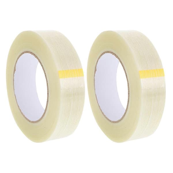 Randig Fibertejp Glasfibertejp för Försegling 2 Rullar Transparent Material