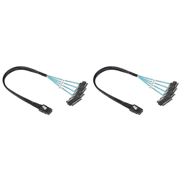 Mini SAS SFF-8087 till 4 SFF-8482 Server Hårddisk Datakabel, 0,5m, 12Gbps Intern Kabel