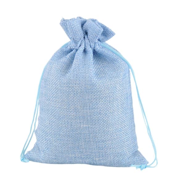 50-pack presentpåsar i polyester med dragsko, dubbel dragskodesign, för födelsedagsfester, bröllopsgodis, godisförvaring, 10x14cm