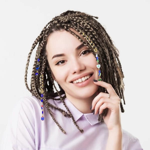 3 st Dreadlock Pärlor Hårringar Flätmanschetter Styling Berlocker Flätningstillbehör Hårsmycken