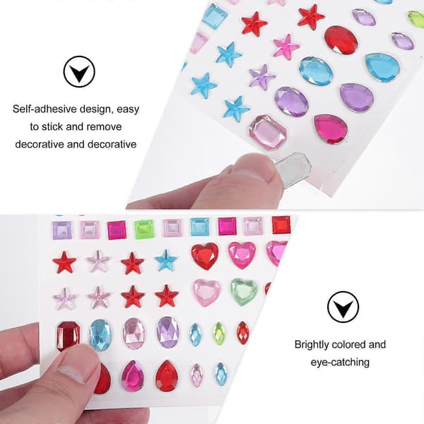 Självhäftande akryldekaler, DIY dekorativa för fest, dans, barn - 4-pack