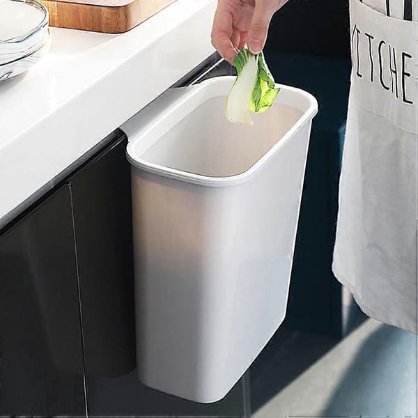 Vit Hängande Köksavfallskorg för Förvaring Plastmaterial