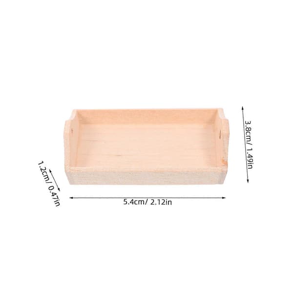 Dockskåp Bricka Brödbricka Serveringsfat Inomhuslek Naturlig Träfärg Elegant Stil 2-pack