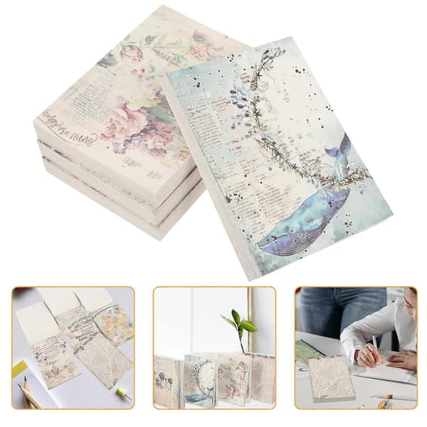 Dekorativt papper för handkonton Scrapbooking-papper för DIY 4 set