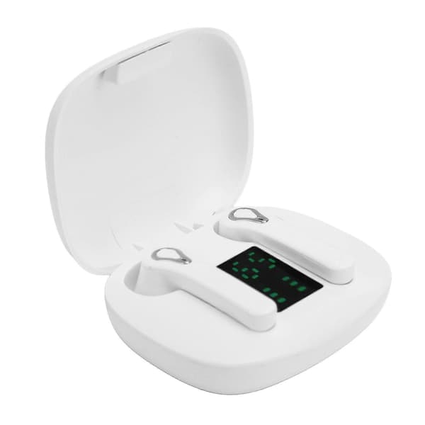 Trådlöst Bluetooth 5.0-headset, touchkontroll, stereoljud, bärbart laddningsfodral, 200mAh batteri för utomhusbruk