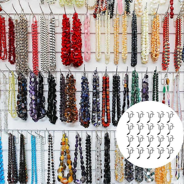 Silverkrokar för pegboard Järn Pegboard Krok för förvaring 50st Verktygskrokar