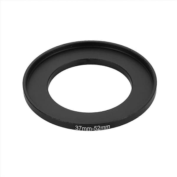 Kameraobjektivfilter Step Up Ring 37mm till 52mm Adapter Svart