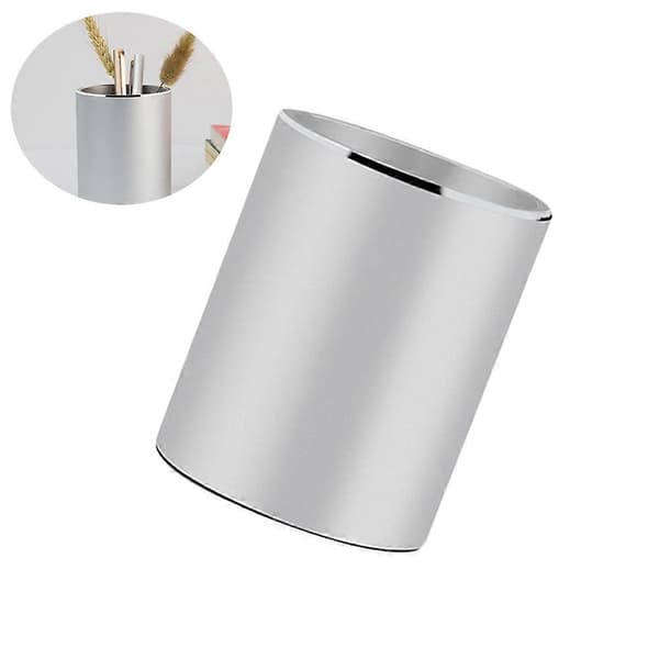Pennställ i aluminiumlegering för skrivbord, silver