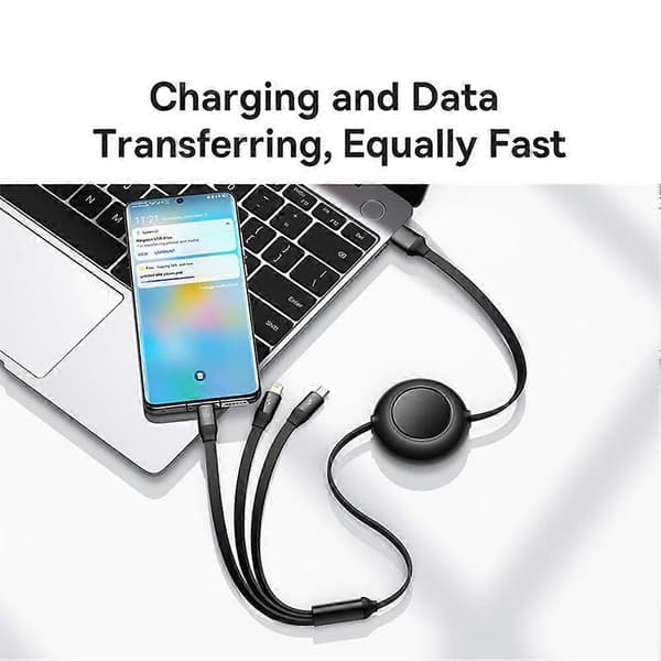 100W infällbar USB-laddningskabel för , , , - USB-C snabbladdning